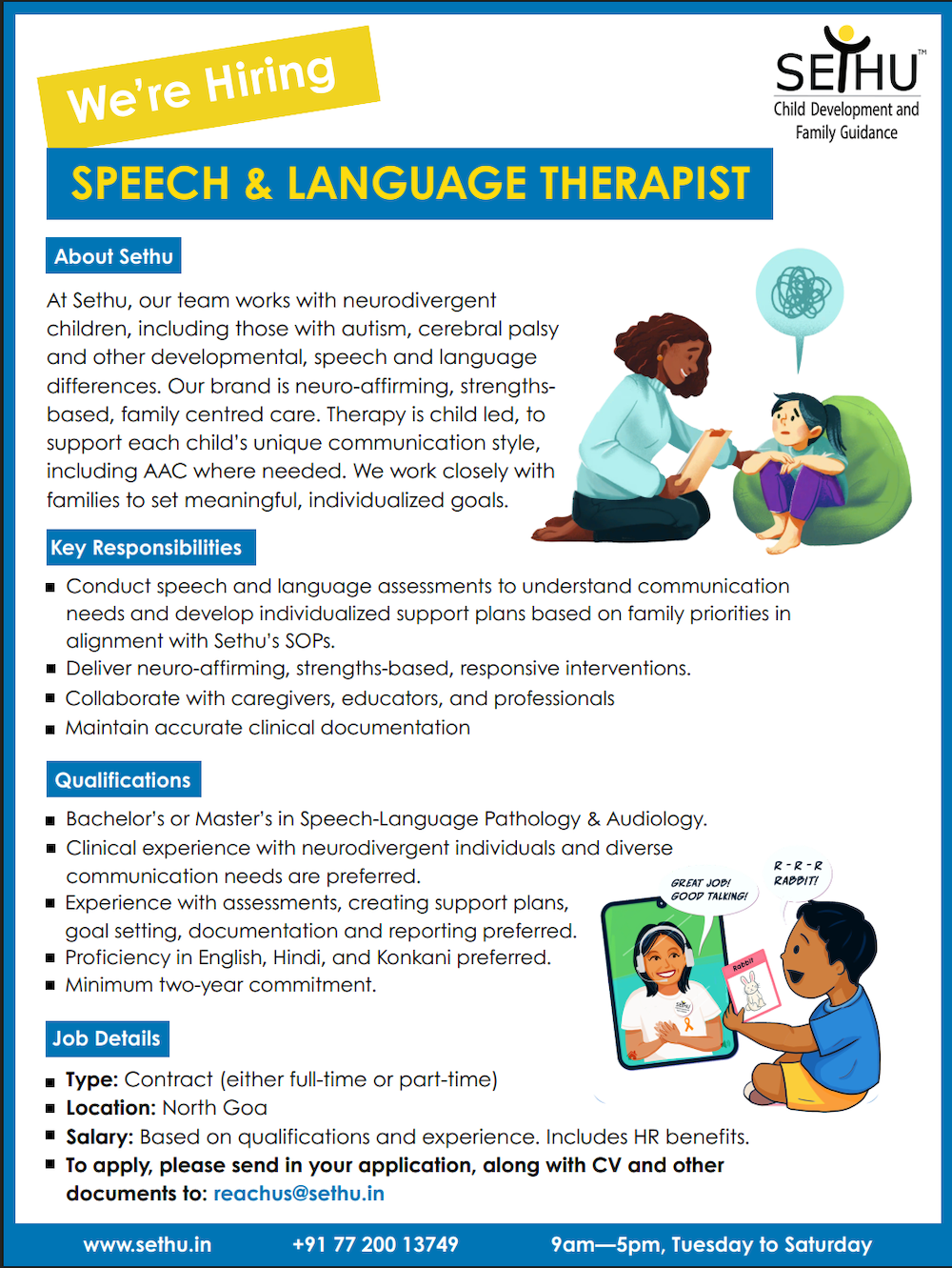 A new opportunity at Sethu for Speech Therapists- Page 1
